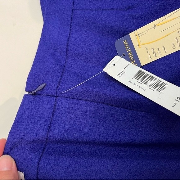 Pendleton 100% Virgin Wool Purple Wide Leg Dress Pants - Picture 7 of 9